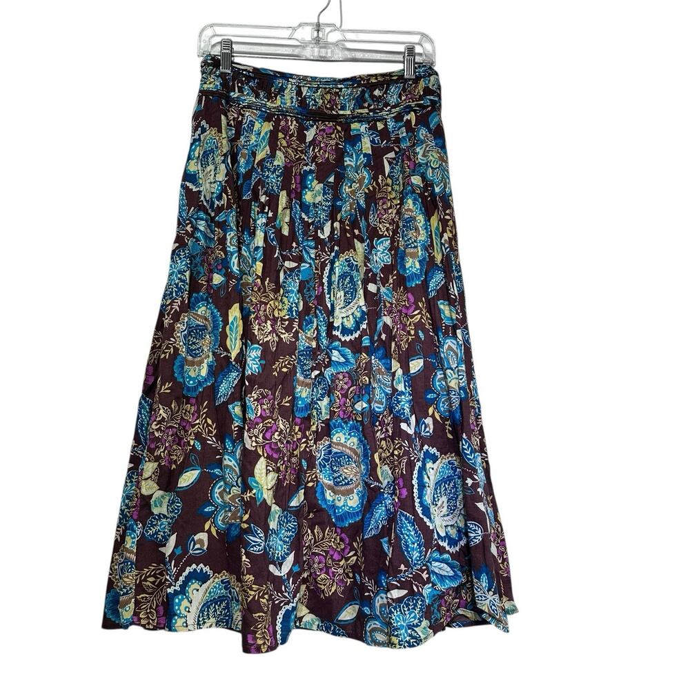I.e. Paisley Peasant Maxi Lined Cotton Skirt Size 6